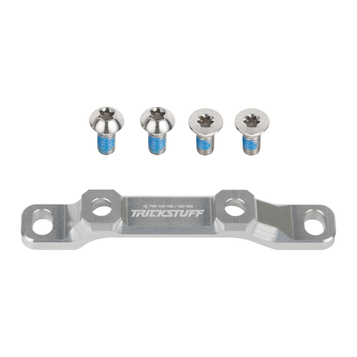 Adaptador Trickstuff Flat a Flat 140/160 a 160/180 mm Plata