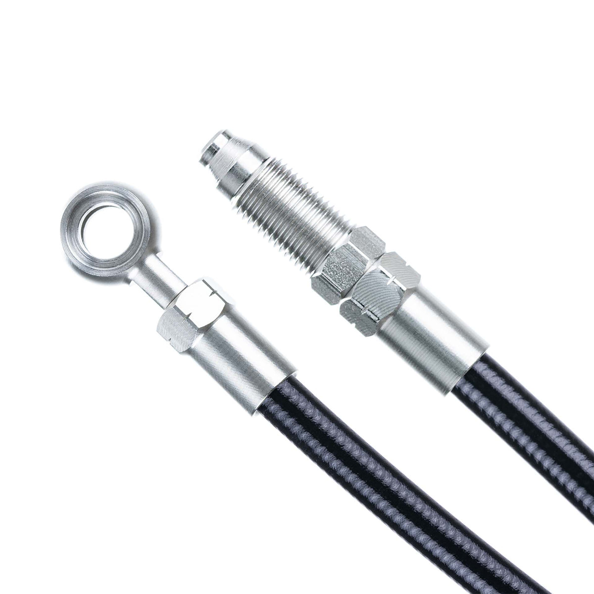 Kit de manguera Goodridge acero negro 900 mm Plata