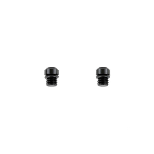 Tornillos de purga M5 T10 negros con o-rings · 2 pz