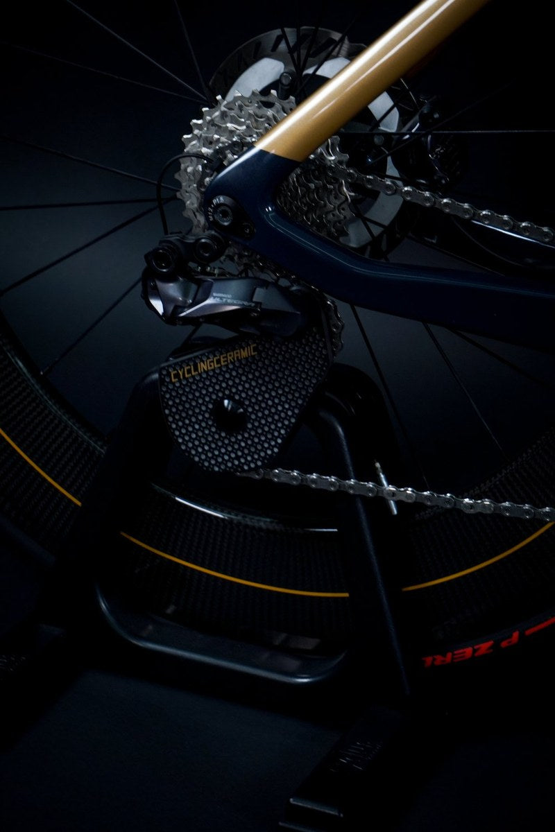 Baldiso T1 Blanco Dorado - Transmisión Ultegra Di2 CyclingCeramic