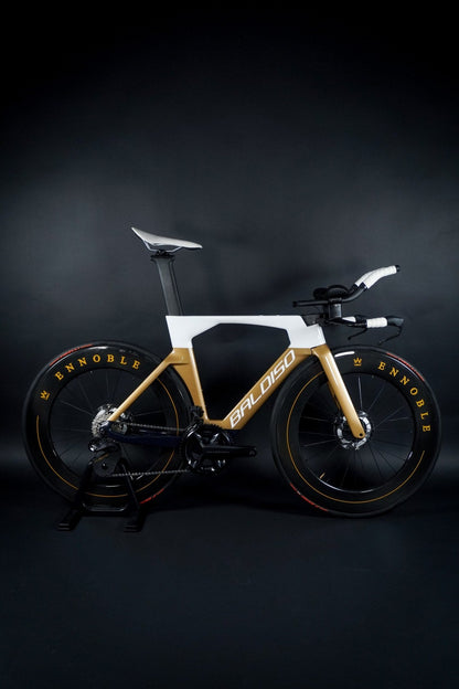 Baldiso T1 Blanco Dorado Ultegra Di2 - Vista lateral completa