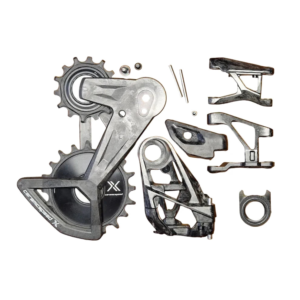 DIY carbon upgrade kit stage 3.2 for SRAM transmission derailleur - EuroCycling Mexico