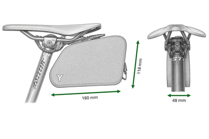 Saddlebag 1L Quick Release with Garmin Radar Mount - Y-MOUNT - Eurocycling México